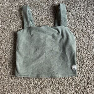 Vuori Olive Green Cropped Tank Top